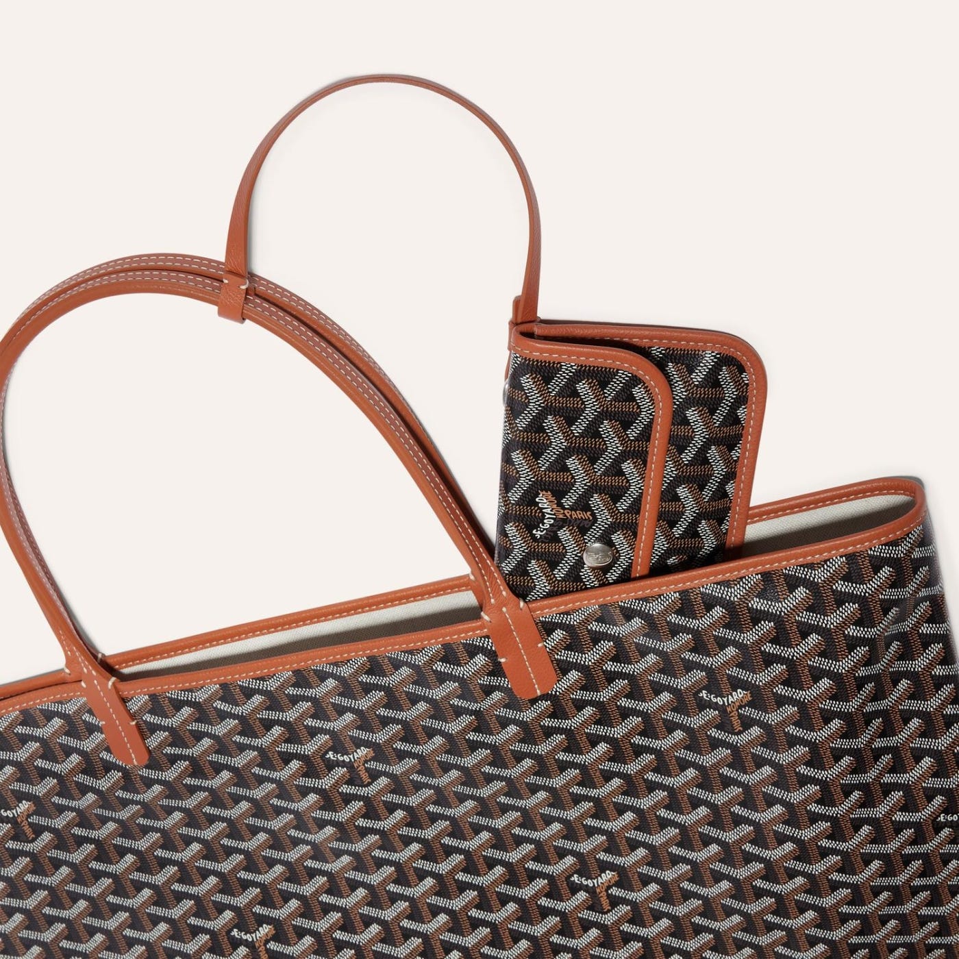 Goyard Saint Louis GM Tote Bag Black and Brown - Image 4